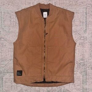 ZARA Tan zip up vest